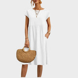 Ankica - Preprosta obleka z žepi