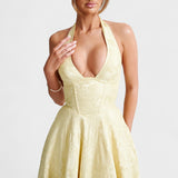 Halina - Midi obleka z korzetom in volani