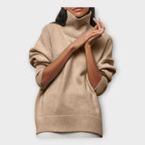 Pulover z Visokim Ovratnikom iz Pletenine