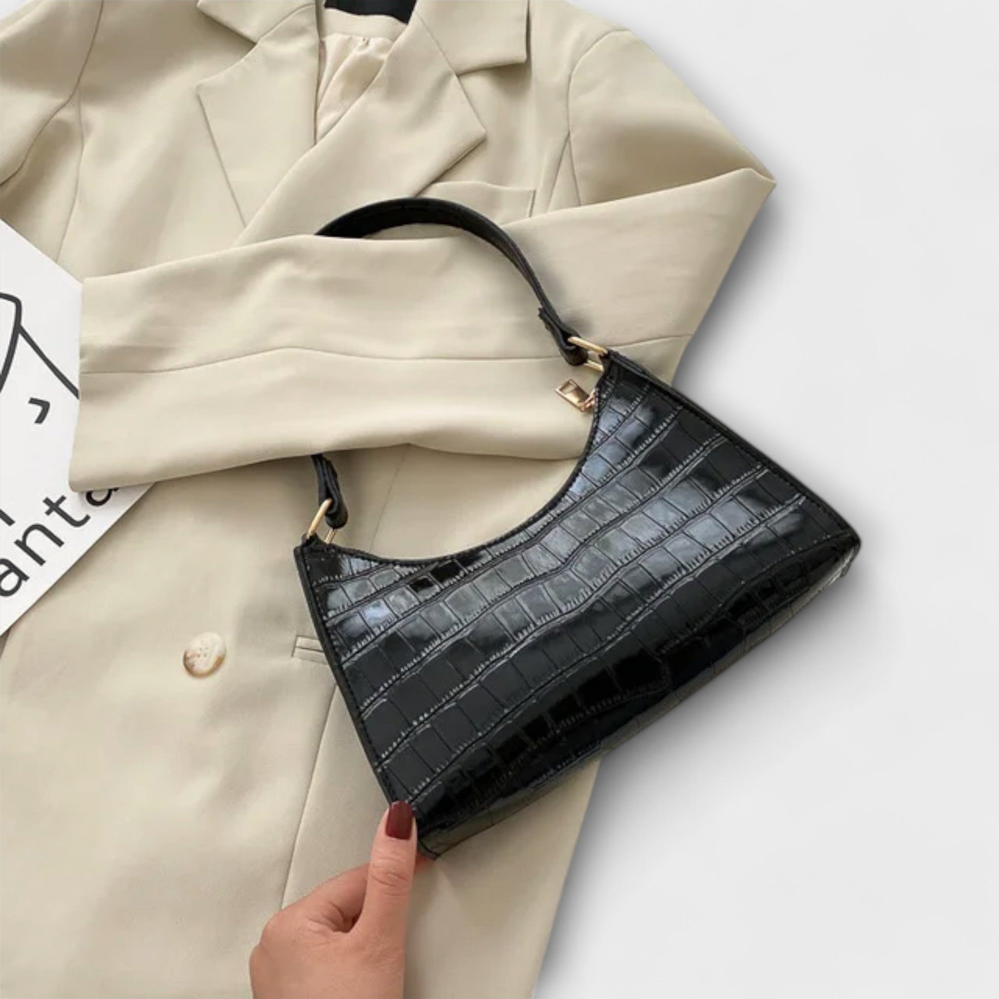 Bernarda - Elegantan Usnjeni Torba sa Sjajem