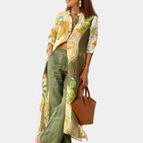 Moderen Stil: Kompleks z Dolgimi Majicami in Hlačami za Udobno Preprostost