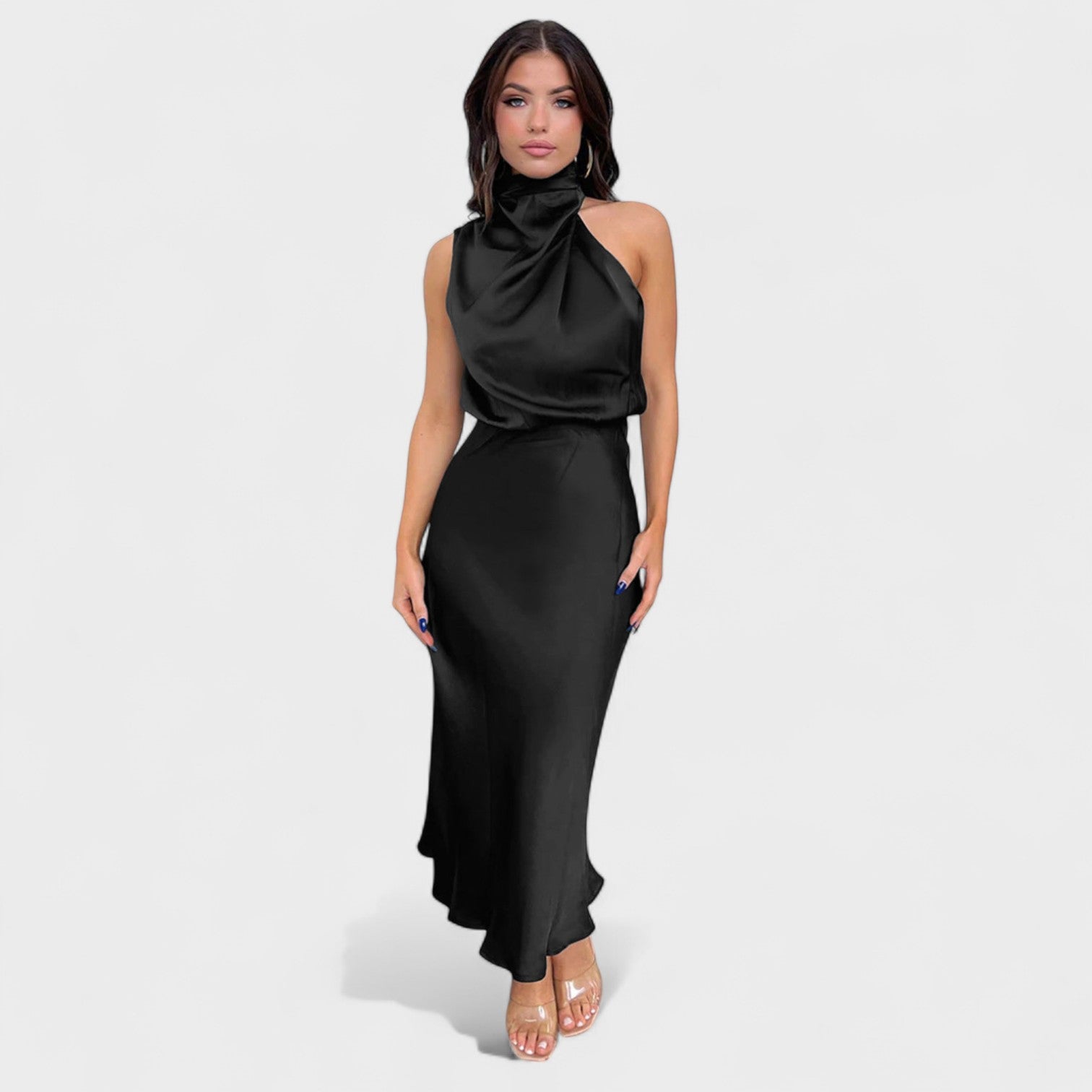 Alda - Elegant Satin Dress