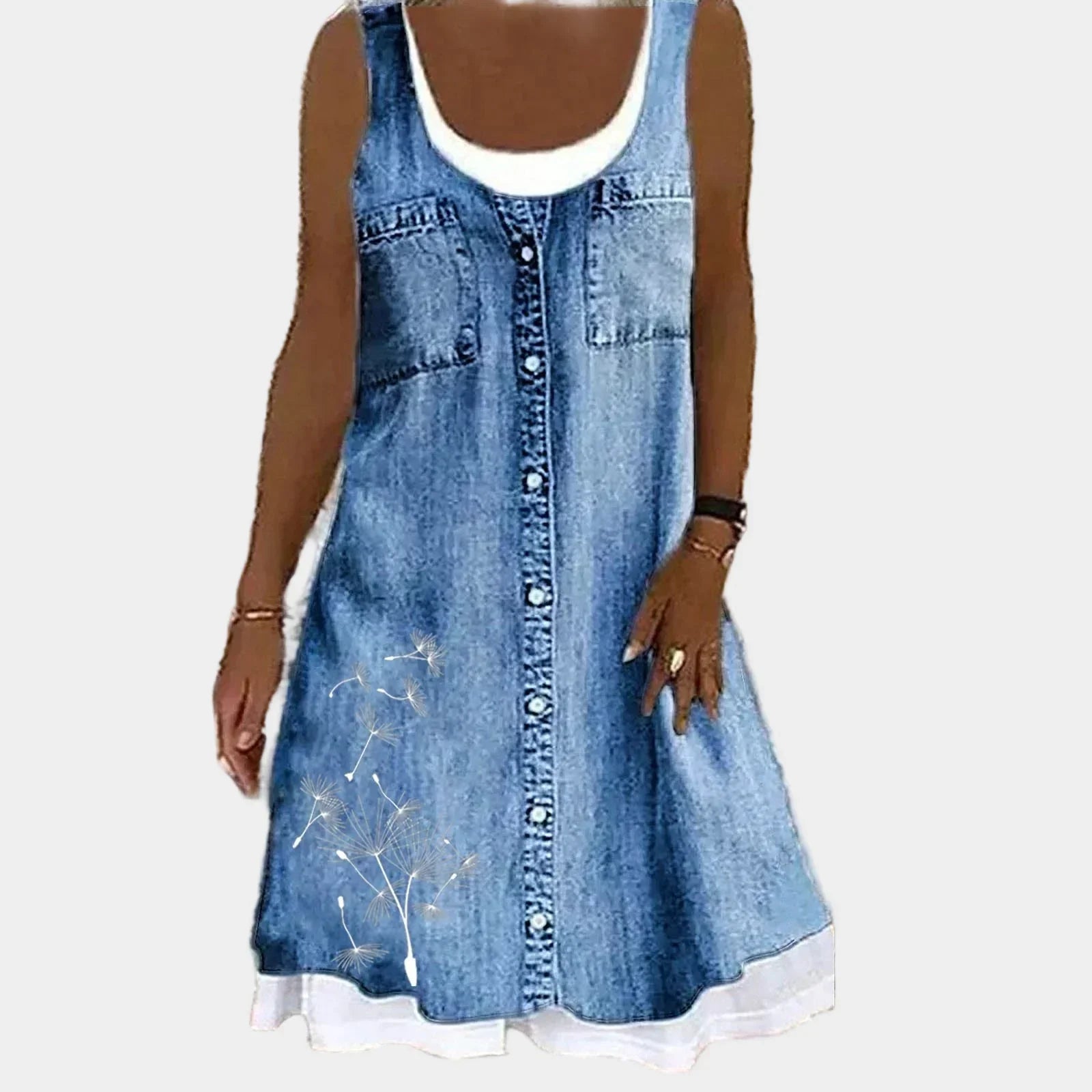 Mehka in elegantna jeans obleka