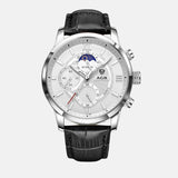 Luksuzna kvarčna ura z usnjenim paščkom