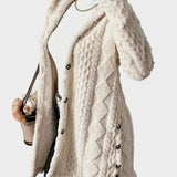 Vesna - Plišast kardigan s kapuco