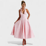 Julieta – Midi obleka s halter izrezom" could be rewritten as "Julieta – Midi obleka s halter vratnim izrezom.