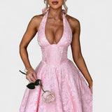 Julieta – Midi obleka s halter izrezom" could be rewritten as "Julieta – Midi obleka s halter vratnim izrezom.