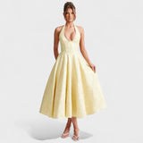 Julieta – Midi obleka s halter izrezom" could be rewritten as "Julieta – Midi obleka s halter vratnim izrezom.