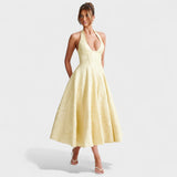 Julieta – Midi obleka s halter izrezom" could be rewritten as "Julieta – Midi obleka s halter vratnim izrezom.