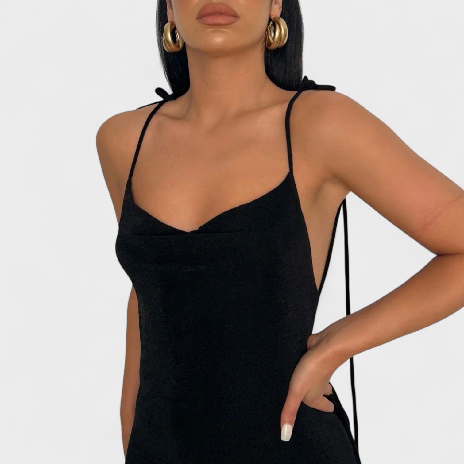 Halina - Midi obleka s korzetom