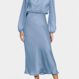 Cecila - Maxi kleit kõrge kraega ja lillemustriga