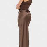 Ottavia - Pikk Plisseeritud Kleit Ühe Õlaga