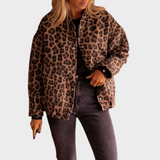 Brina – Elegantni jopič z leopardjim vzorcem