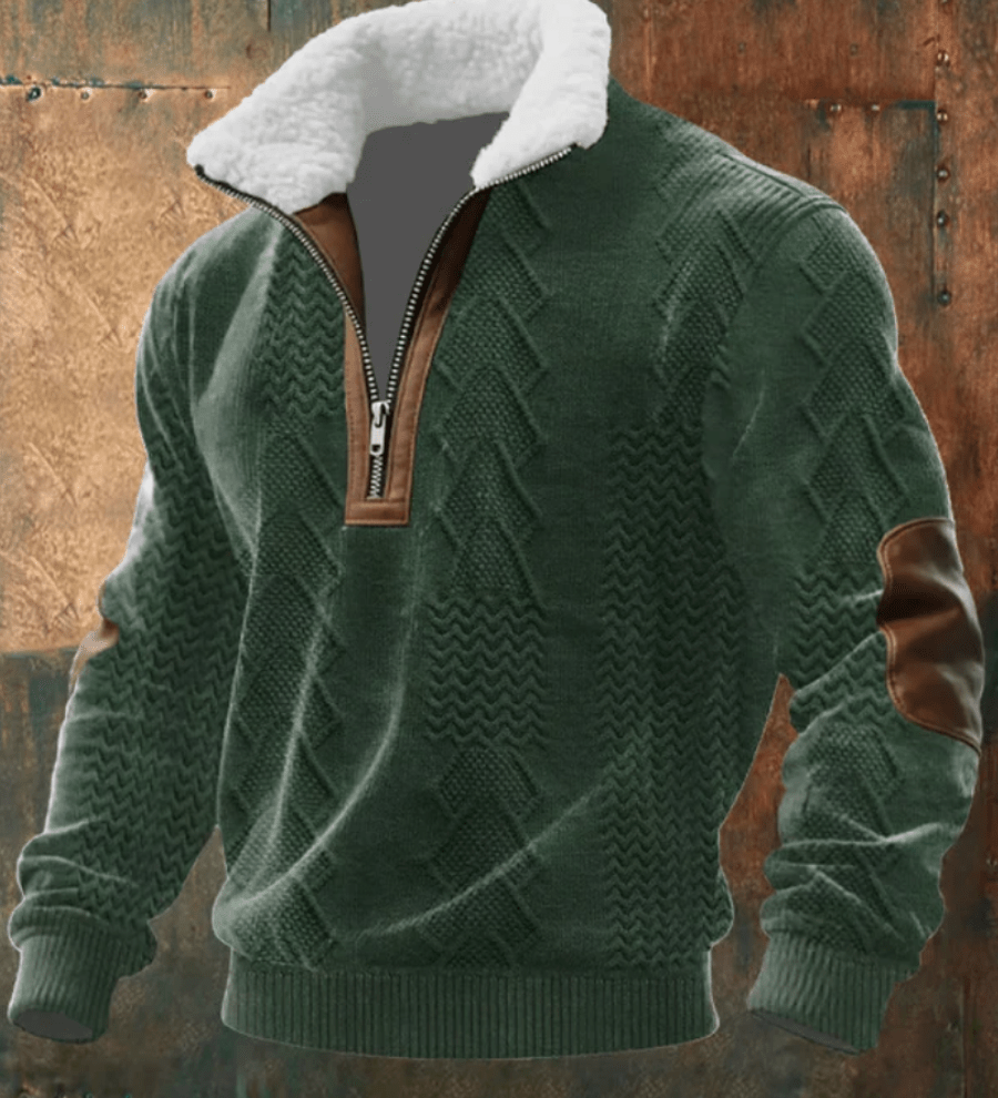Will™ - Eleganten und bequemer Herrenpullover mit warmem Fleecekragen