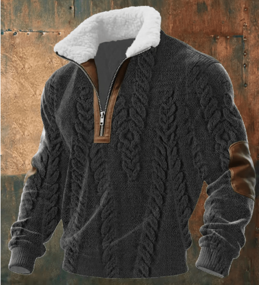 Will™ - Eleganten und bequemer Herrenpullover mit warmem Fleecekragen