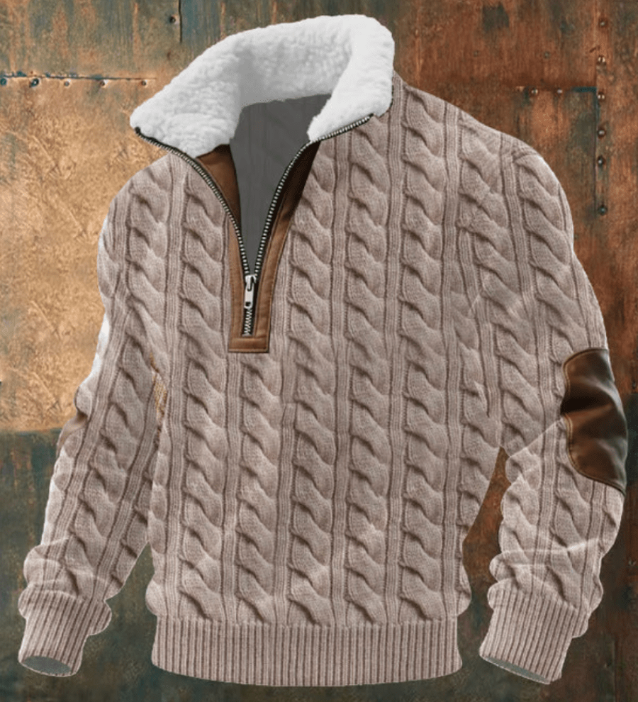 Will™ - Eleganten und bequemer Herrenpullover mit warmem Fleecekragen