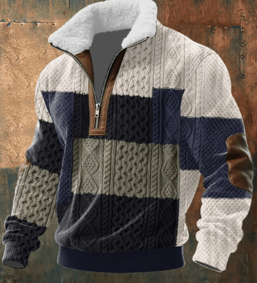 Will™ - Eleganten und bequemer Herrenpullover mit warmem Fleecekragen