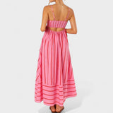 Isabel - Dolga črtasta obleka