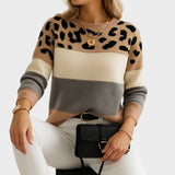 Anastazija -  Pulover z leopardjim potiskom