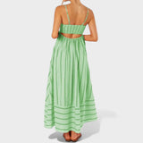 Isabel - Dolga črtasta obleka